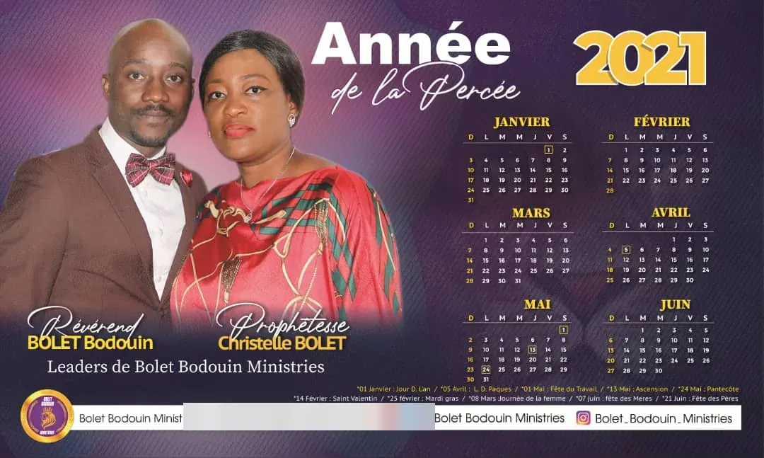 Calendrier 2021